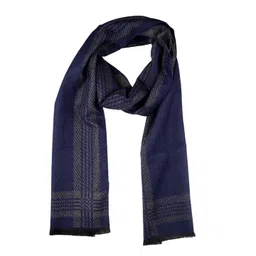 The Tie Hub Men Striped Woolen Scarf With Frayed Border-picture-34