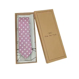 The Tie Hub Men Woven Design Silk Broad Tie-picture-26