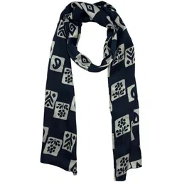 the tie hub Printed Silk Men Blue Scarf-picture-15