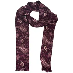 the tie hub Printed Silk Men Purple Scarf-picture-12
