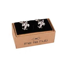 The Tie Hub Rhodium-Plated Brass Cufflink-image-6