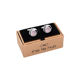 The Tie Hub Rhodium-Plated Brass Cufflink-image-32