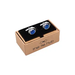 The Tie Hub Rhodium-Plated Brass Cufflink-image-2