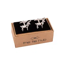 The Tie Hub Rhodium-Plated Quirky Cufflink-image-42