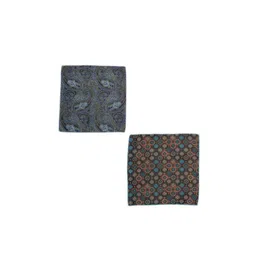 The Tie Hub Set Of 2 Printed Square Shaped Pocket Squares-picture-28