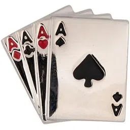 the tie hub Silver Ace Card Metal lapel Pin For Men-picture-42