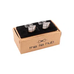The Tie Hub Silver-Plated Square Cufflinks-picture-15