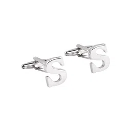 The Tie Hub Silver-Toned Alphabet Cufflink-picture-40
