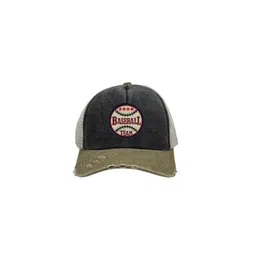 The Tie Hub Unisex Colourblocked Trucker Cotton Baseball Cap-picture-11