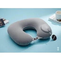 The Travel Air Neck Pillow | Comfortable & Adjustable Inflatable Pillow for Airplane, Car & Train | Soft Washable Cover | Compact Travel Kit for Men & Women | Breathable & Lightweight Neck Support-picture-48