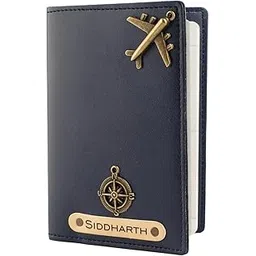 the unique gift studio Customised Name & Charm Leather Passport Cover Holder for Men & Women (Blue) | Personalised Birthday Gifts for Men-picture-18