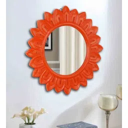 Orange MDF Oriental Decorative Mirror-image-41