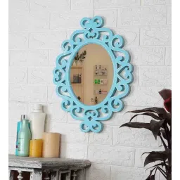 the urban store Blue Hand Crafted 18in Wooden Mirror-picture-24