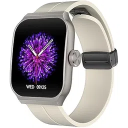 THE VENTI MediaTek Smart Watch 1.96inch Super AMOLED 3D Flexible Design Screen Bluetooth Calling Heart Rate IP67 Waterproof Smartwatch for Android iOS (1.96", White)-picture-13