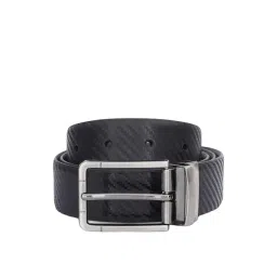 The Vertical Black & Olive Leather Reversible Belt for Men-picture-48