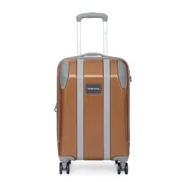 THe VerTicaL Griffin Brown & Grey Colourblocked Hard-Sided Cabin Trolley Bag 57.5Cm-picture-10