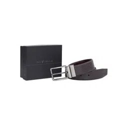 THe VerTicaL Men Textured Genuine Leather Reversible Formal Belt-picture-36