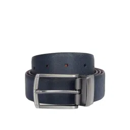The Vertical Navy & Tan Leather Reversible Belt for Men-picture-11