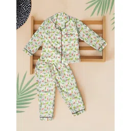 THE WEAVERS SHOP BY RAAVI Unisex Kids Printed Nightdress-picture-15