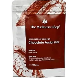The Wellness Shop - Facial Wax Powder | 5 minute Painless Face Hair Removal Waxing Powder | Easy to use at home (Chocolate)-picture-23