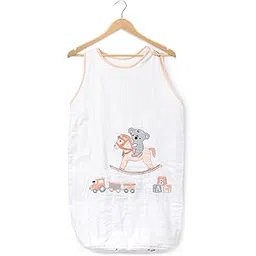 The White Cradle Baby Sleeping Bag for Infants & Newborns - Boys - Wearable Sleep Swaddle Wrap Blanket, Softest Organic Cotton, 3 Layers, Safety Zip on Side & Bottom, Washable - Pink Koala-picture-10