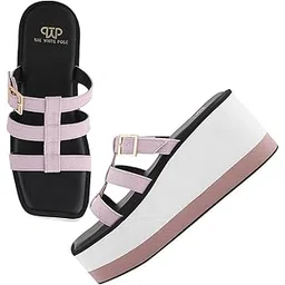 the white pole Comfortable Stylish Attractive Platform Light Weight Trendy Chunky High Heels For Women & Girls-picture-37
