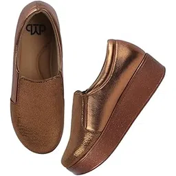 the white pole Trendy Shiny Slip-on All Occasion Loafer Shoes for Women & Girl-picture-25