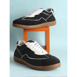 THE WHITE POLE Women Colourblocked Round Toe Lightweight Memory Foam Lace Ups Sneakers-picture-33