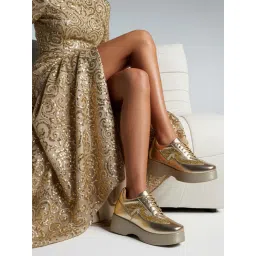 The White Pole Women Rose Gold Sneakers-picture-55