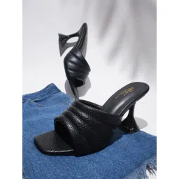 The White Pole Women's Black Casual Sandals-picture-25