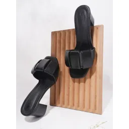 The White Pole Women's Black Casual Sandals-picture-33