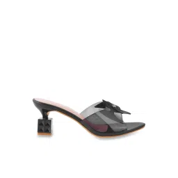 The White Pole Women's Black Casual Sandals image 3