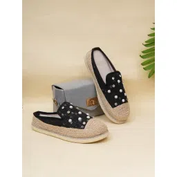 The White Pole Women's Black Mule Shoes-picture-35