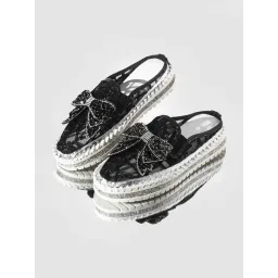 The White Pole Women's Black Mule Shoes-picture-11