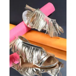 The White Pole Women's Golden D'Orsay Stilettos-picture-24