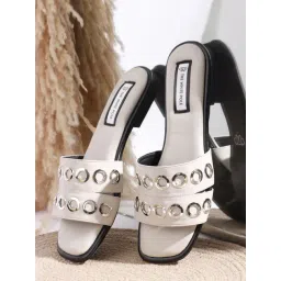 The White Pole Women's Grey Casual Sandals-picture-23