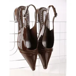 The White Pole Women's Maroon Back Strap Sandals-picture-25