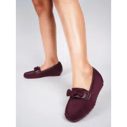 The White Pole Women's Maroon Casual Loafers-picture-28