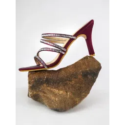The White Pole Women's Maroon Casual Sandals-picture-31