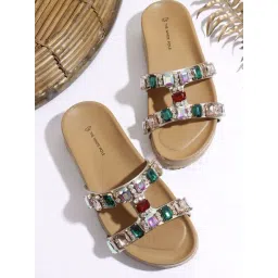 The White Pole Women's Nude Casual Sandals-picture-19