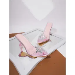 The White Pole Women's Pink Sling Back Sandals-picture-30