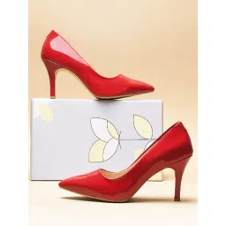The White Pole Women's Red Stiletto Pumps-picture-21