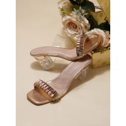 The White Pole Women's Rose Gold Casual Sandals-picture-16
