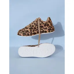 The White Pole Women's Tan Casual Sneakers-picture-10