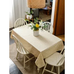 The Yard House Beige Ethnic Motifs Anti-Slip Cotton 6-Seater Table Cover-picture-33
