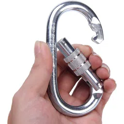 the yogis Stainless Steel Snap Hook Carabiner Screw 10mm for Ropes, Hiking Connecting Link Locking Carabiner-picture-13