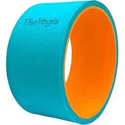 the yogis Yoga Wheel For Stretching Yoga Wheel for Back Bends 13x6.5 inch, Exercise, Workout Yoga Accessories for Women & Men Exercise Roller Yoga Equipment for Home Workout | Aqua+Orange 13x6.5inch |-picture-37