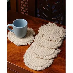 theallchemy Set of 5 Braided Round-Shaped Coasters-picture-10