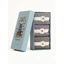 Theater Men Pack of 3 Striped Calf-Length Luxury Mercerized Cotton Socks-picture-10