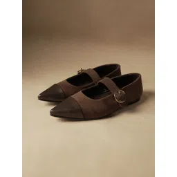 Theater Women Hepburns Brown Mary Jane Ballerinas Flats image 5